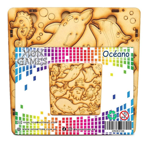 Imagen 2 de 4 de Rompecabezas - Xion Games Encastre Oceano