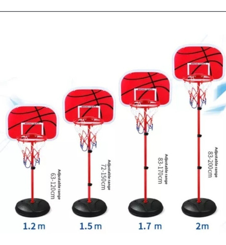 Aro De Básquet  4 Niveles Incluye Balón Tablero Maya Balón