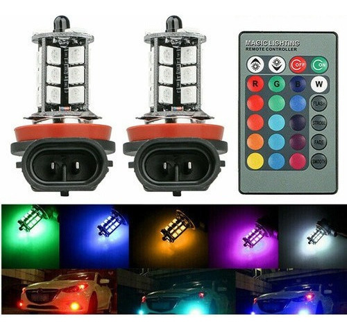 Bombillas Rgb H11 Led 27smd 5050 Led Faros Antiniebla Remoto