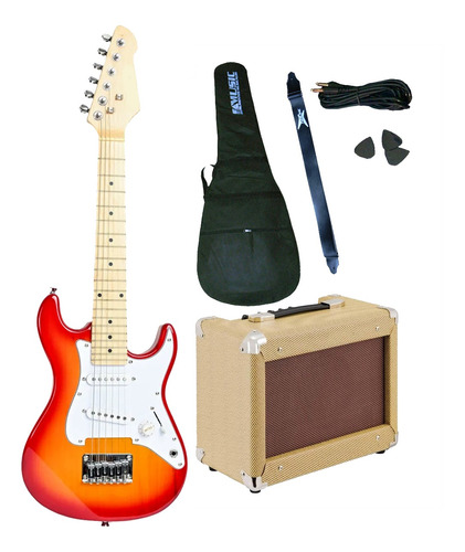 Guitarra Electrica Mini Mediana Infantil Niño + Amplificador