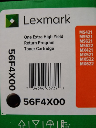 Toner Lexmark 564x Ms421 521 621 622 56f4x00 Extra Duración