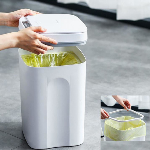 Cesto De Basura Inteligente A Prueba De Agua Con Sensor 12l