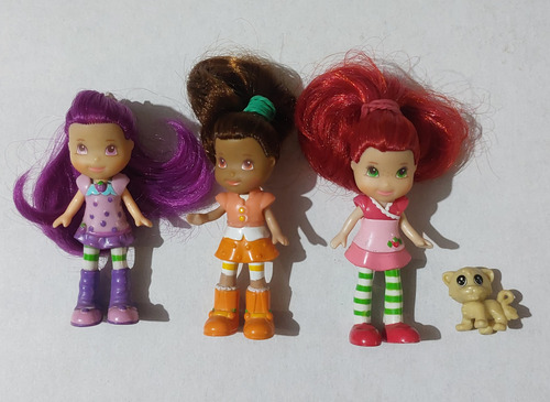 Trio De Strawberry Shortcake Mini Muñecas De Hasbro 2008 (Usado)