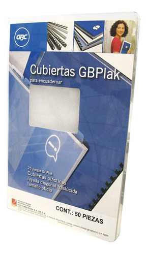 Cubiertas Gbc Gbplak Rayadas Transp Oficio 14 Pts 25 Juegos