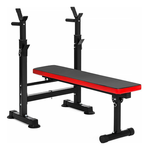 Banco Pecho Plano Soporte Barra Inclinado Plegable Gym En3x