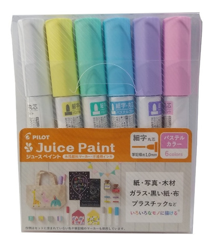 Marcador De Pintura Pilot Juice Paint 1.0 Mm X 6 U