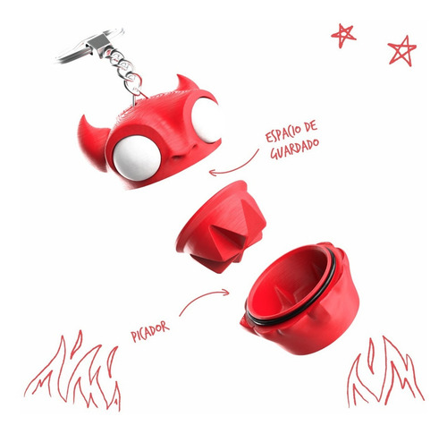 Cogonauts Mini Baku - Llavero Picador Color Rojo Minibaku