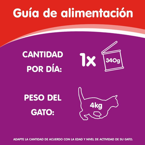Imagen 7 de 7 de Whiskas Alimento Húmedo Lata Gato Adulto Carne 340gr X12 Un