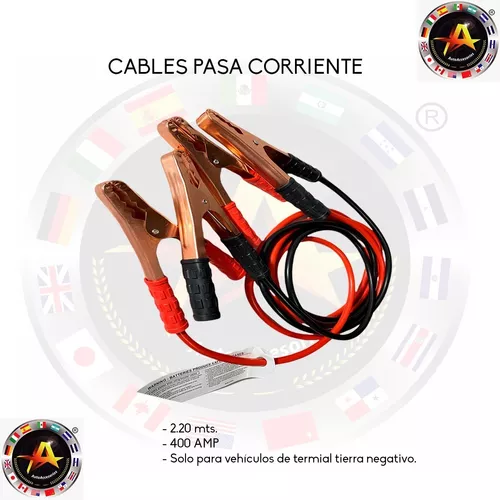 Cable Pasa Corriente Amperes Con Pinzas Reforzadas