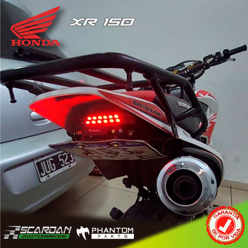 Portapatente Rebatible Honda Tornado 250 Xr150 190 P Luzled