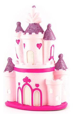 Lámpara Velador Luz De Noche Infantil Usb Castillo Rosa Color de la estructura Blanco y Rosa Color de la pantalla Blanco y Rosa