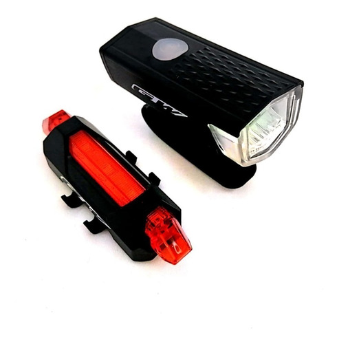 Combo Luces Led Bicicleta Impermeables Marca Gw Recargables