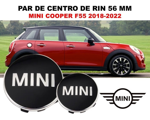 Par De Centros De Rin Mini Cooper F55 2018-2022 56 Mm