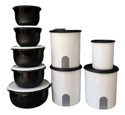 Tupperware Kit 5 Tigelas Batedeira + 4 Potes Visualware