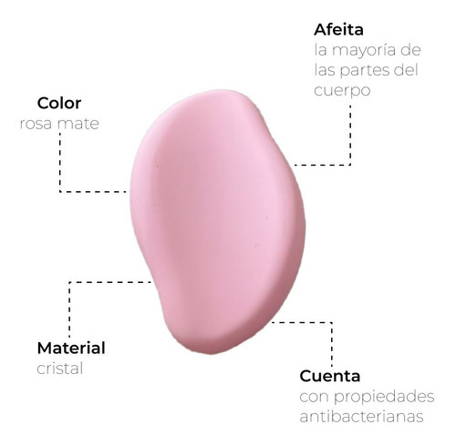 Depiladora Manual Nano Sin Dolor Exfoliante Hopemob Color Rosa mate