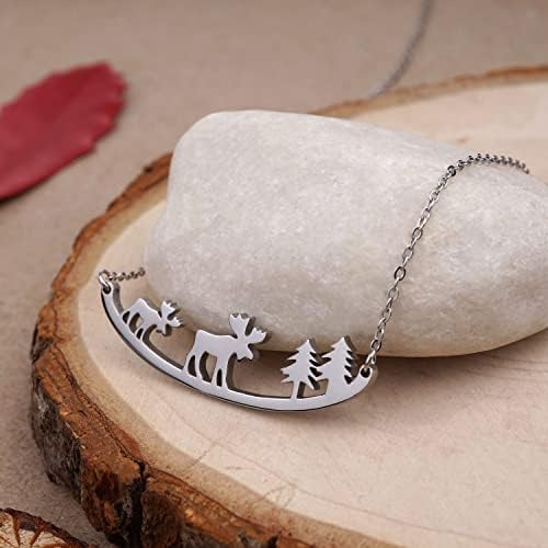 Collar De Animal De Caballo De Latón Para Mujer, Lindo Alce,