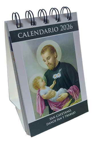 Calendario Religioso De Escritorio 2026 San Cayetano