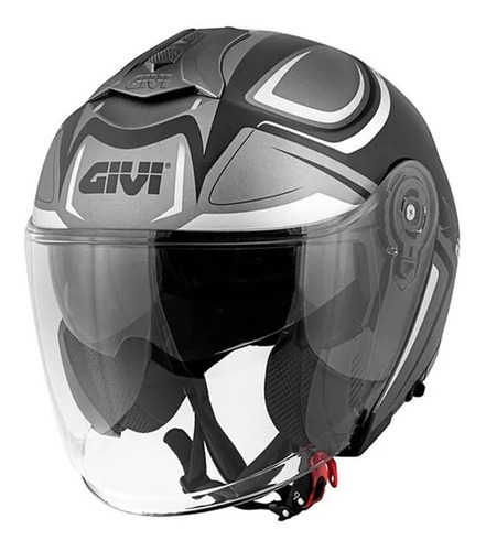 Capacete Givi X22 Planet Hyper Preto Cinza Prata Fosco Tamanho do capacete S/56