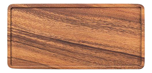 2 Bandeja De Servicio De Madera Bandejas Los 25x12x1,2cm