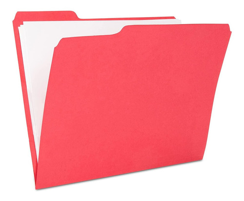 Carpeta De Fibra Roja Carta X 25 Unidades