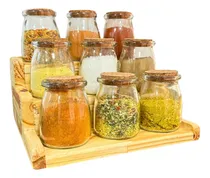 Comprar Organizador Temperos Cozinha Escada Porta Condimento 9 Potes