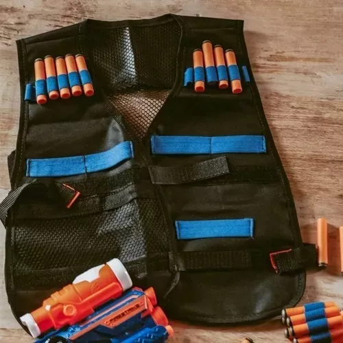 Big Kit Criança 2 Armas Nerf + Colete + Acessórios +30 Balas