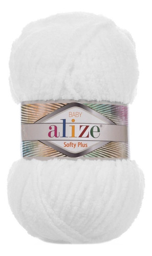 Pacote Alize Softy Yarn com 5 bolas coloridas e 55