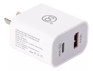 Cargador Ditron Celular Telefono Smartphone Usb + Usb C 30 W