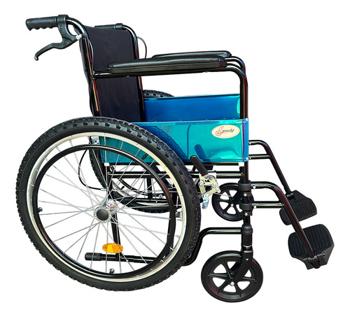 Silla De Ruedas Compacta Adulto Plegable Todo Terreno Lujo Color Negro