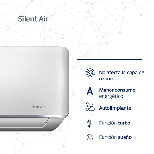 Aire Acondicionado Bgh Silent Split Frío Calor 2600w 220v Blanco