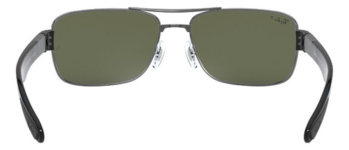 Lente De Sol Ray-ban 0rb3522 Polarizado Lifestyle Polar Green Gunmetal Brushed Gunmatel