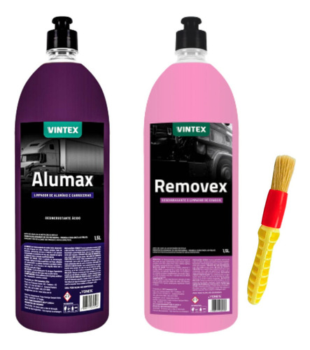 Kit Limpeza De Carros Alumax Removex + Pincel