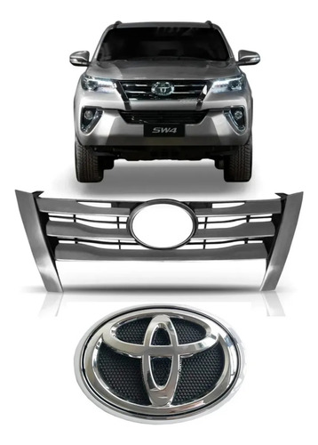 Grade Cromada Hilux Sw4 2016 2017 2018 2019 2020 Com Emblema