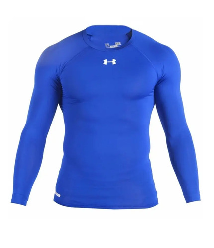 Playera Manga Larga Under Armour Compression Heatgear Azul | Meses sin  intereses