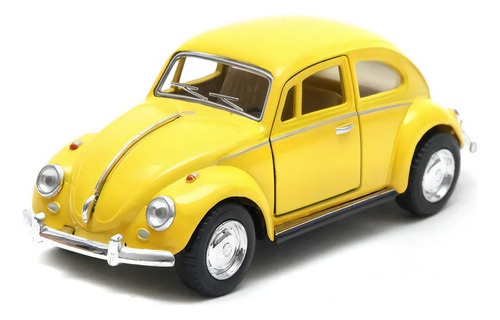 Miniatura Metal Volkswagen Fusca Amarelo 1967 Kt5057d