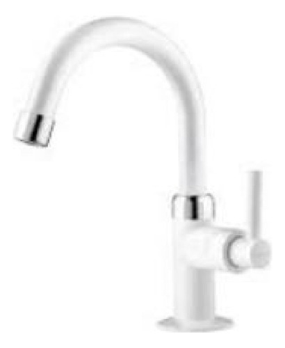 Grifo para lavabo de mesa Lagune Viqua, blanco, con caño alto