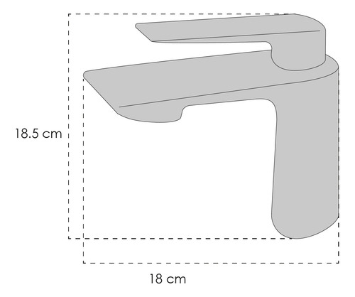 Grifo Mezclador Para Lavabo De Baño Baku Cromado Plateado Cromado