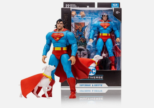 Figura De Superman & Krypto De Mcfarlane Toys Dc Multiverse