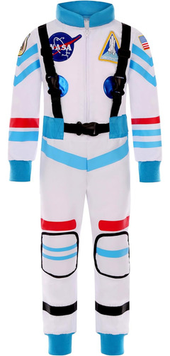 Disfraz De Astronauta Para Sin Genero Talla 10-12 Años-blanc