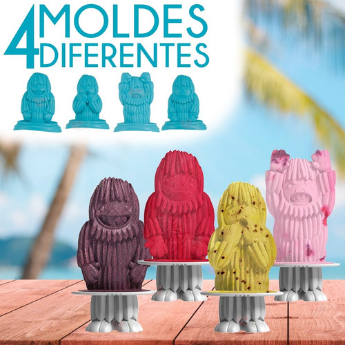Molde De Silicon Slim Company Para Paleta De Hielo Chocolate Base De Plástico Reutilizable