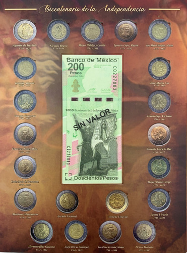 Imagen 3 de 10 de Álbum Tríptico Para Monedas Conmemorativas $5 $20 Y Billetes