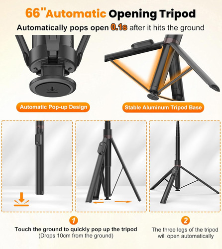 Trípode Automático Toneof 66, Soporte De Trípode Para Teléfo