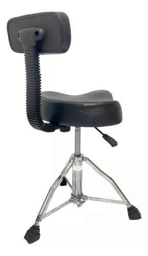 Banqueta De Bateria Com Assento Estofado Muito Resistente Cor Preto