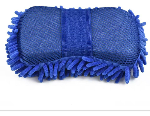 Kit De Limpieza Para Carros Y Más Microfibra Y Esponja Coche Azul