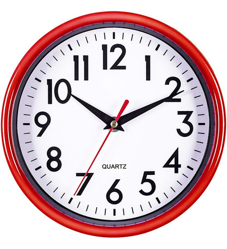 Bernhard Products Reloj De Pared Rojo 8 Retro De Cocina