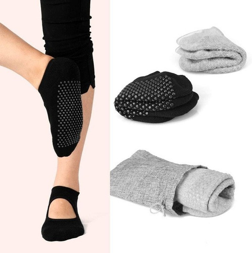 Imagen 6 de 7 de 2 Pares De Calcetines De Yoga, Antideslizantes, Pilates, Yog