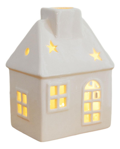 Adorno De Escritorio Iluminado De Pueblo Navideño, Estilo D
