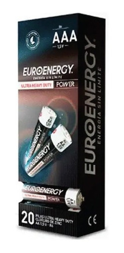 Pack X40 Pilas Aaa Euroenergy Zinc 2x20sh Lh