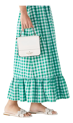 Bolsa Crossbody Bandolera Kate Spade Mujer Original Acabado de los herrajes Dorado Color Blanco Color de la correa de hombro Blanco