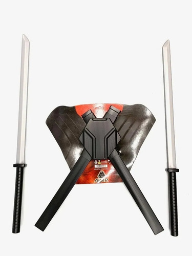 Imagen 4 de 10 de Set De Katanas Deadpool Con Porta Espadas Marvel Comics